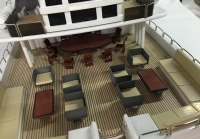 custom made model of 55m superyacht